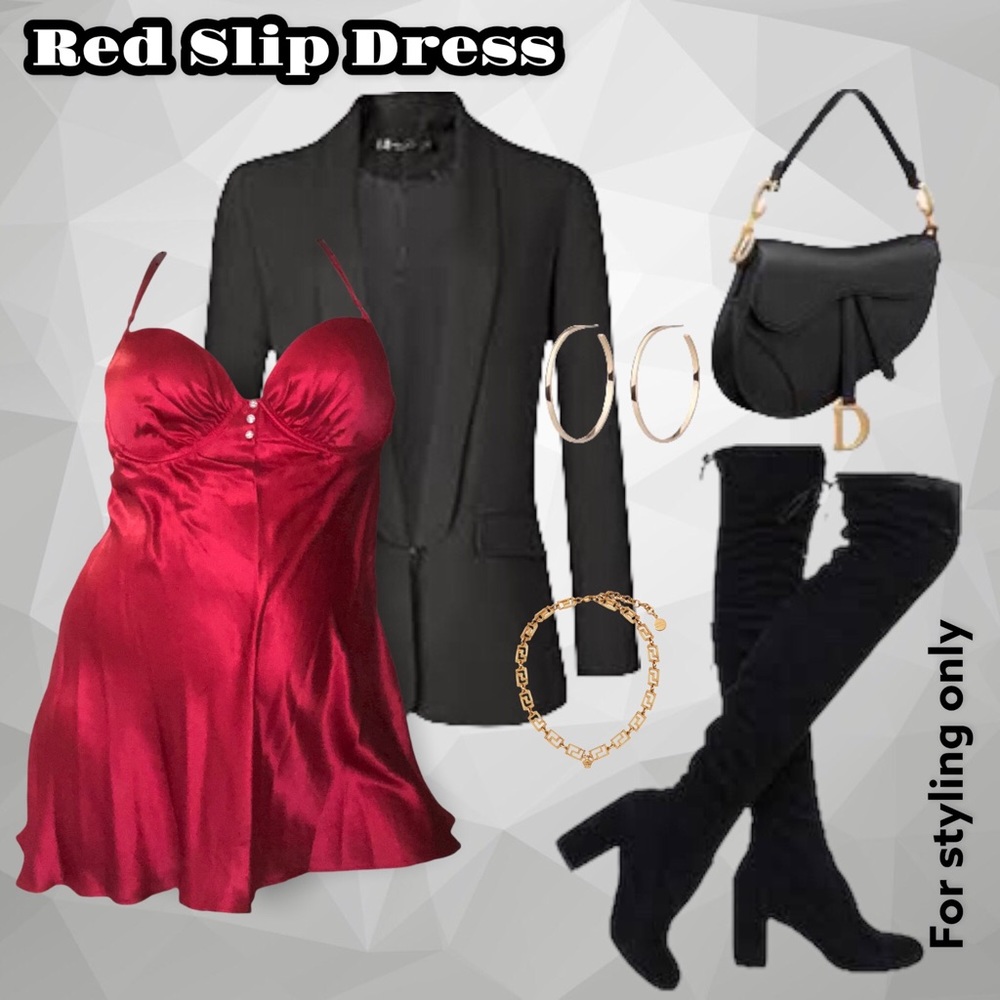 🎄🔥Red Slip Dress🔥🎄 - Picture 3 of 3